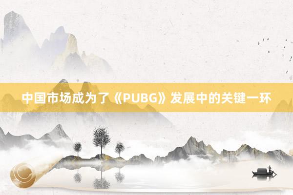 中国市场成为了《PUBG》发展中的关键一环